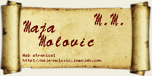 Maja Molović vizit kartica